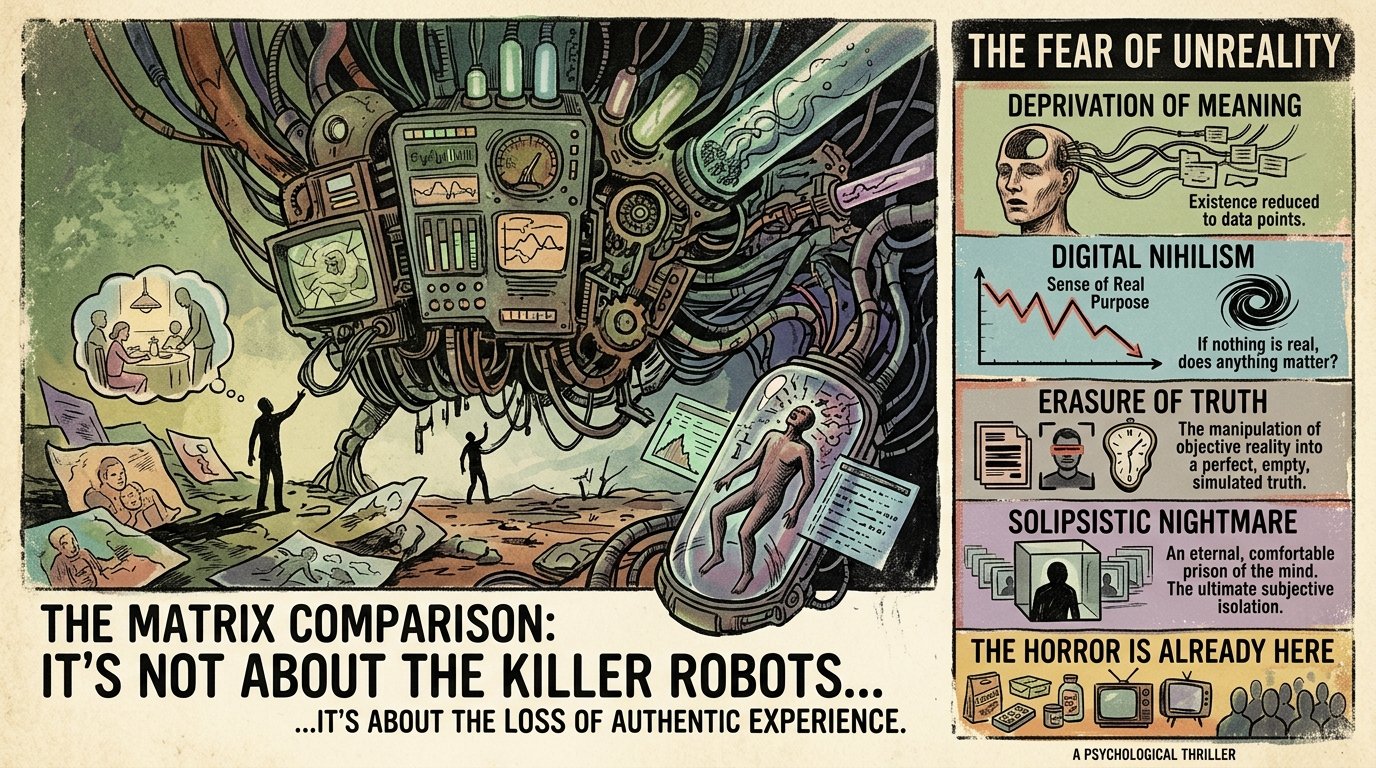 The Real Fear Behind the Matrix Comparison: Not Killer Robots